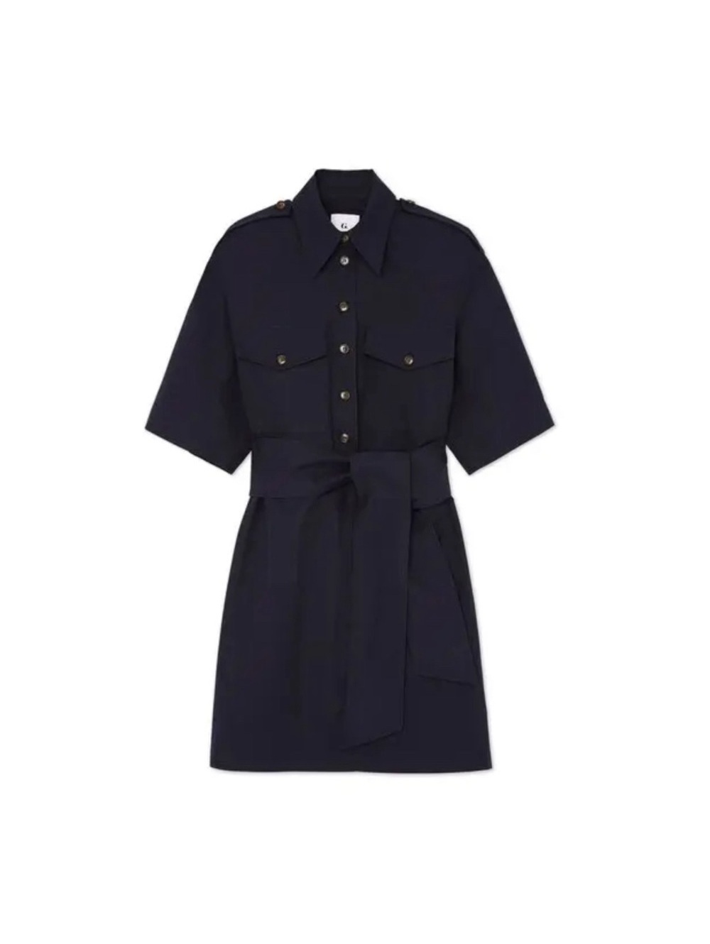 NEW G. Label by GOOP Roxanne Utility Boxy Shirtdress, Navy Size 8 NEW w/o Tag